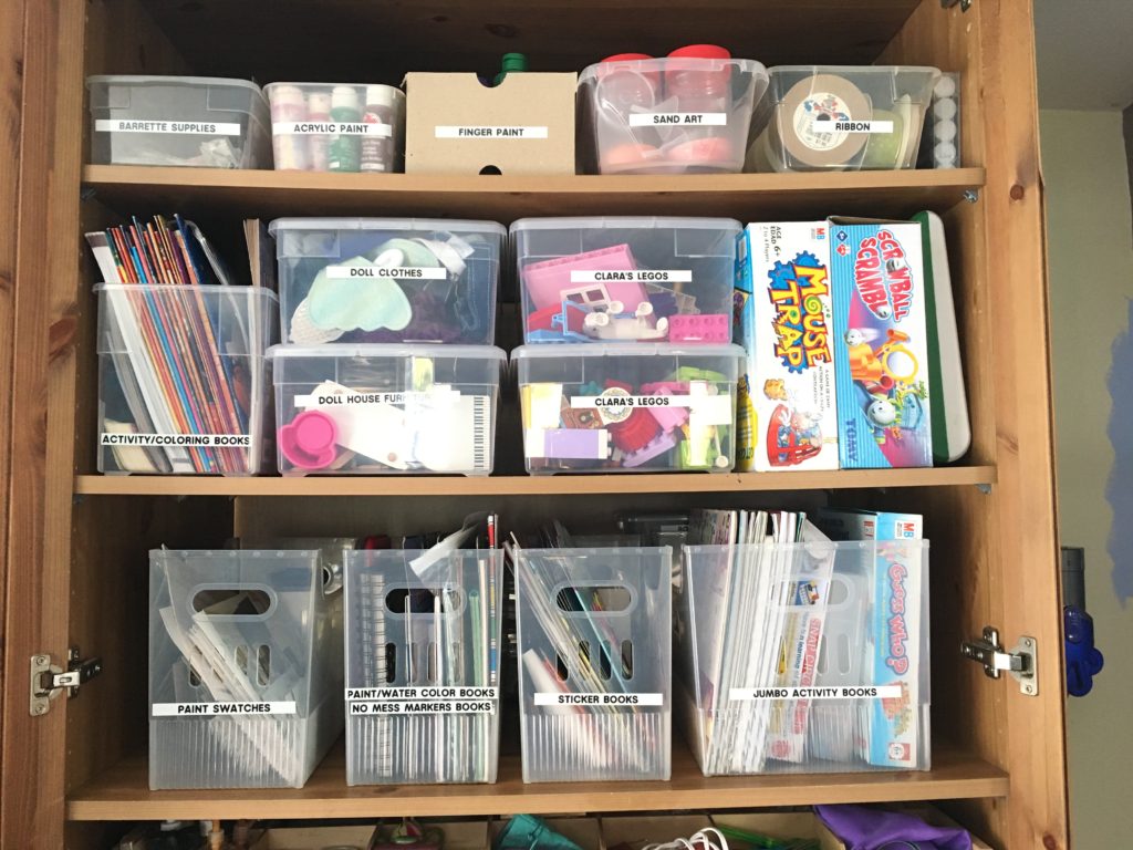 Game, puzzle, and craft storage that stacks for easy organization